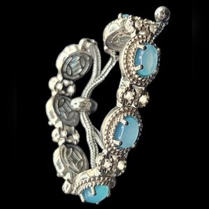 Blue Onyx Bolo Bracelet